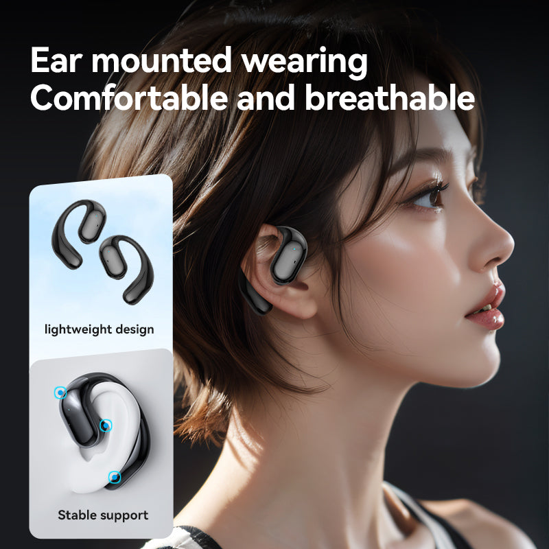 Wireless Earbuds Clip Ear M64 Bluetooth Headset Radio Sports Running Noise Reduction