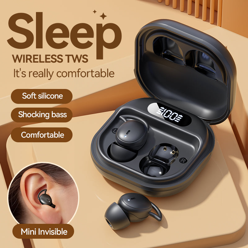 Wireless Open-Ear Sports Headphones Clip-On Bluetooth Earbuds Ear-Loop Bluetooth Headphones with Intelligent Digital Display