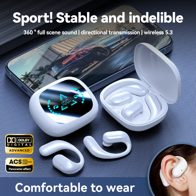 Wireless Earbuds Clip Ear M64 Bluetooth Headset Radio Sports Running Noise Reduction