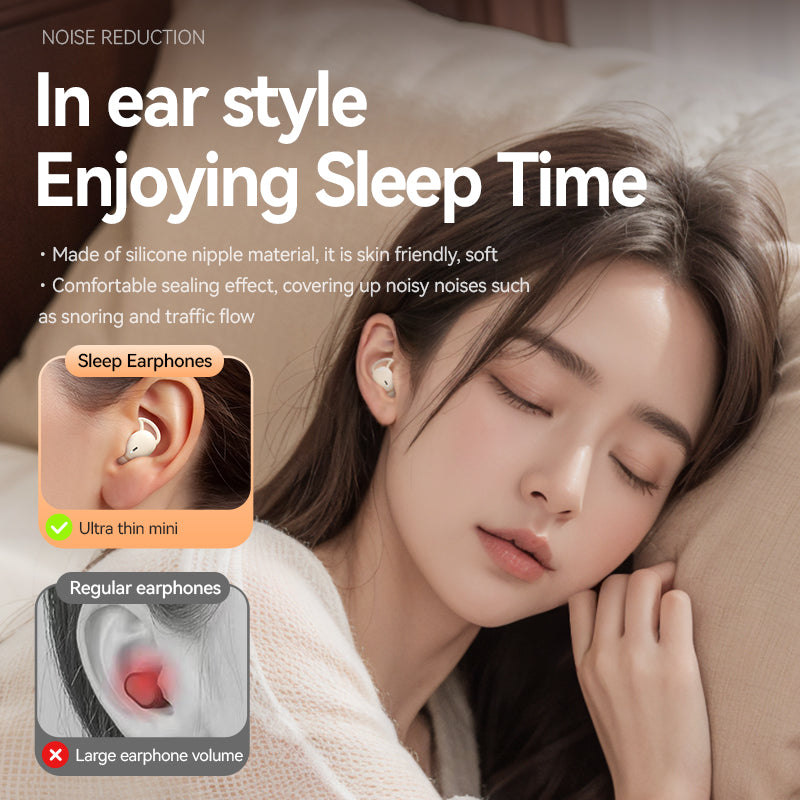 Sleeping Headphones Bluetooth 5.3 Wireless in-Ear Headphones Mini Noise Cancelling Earphone