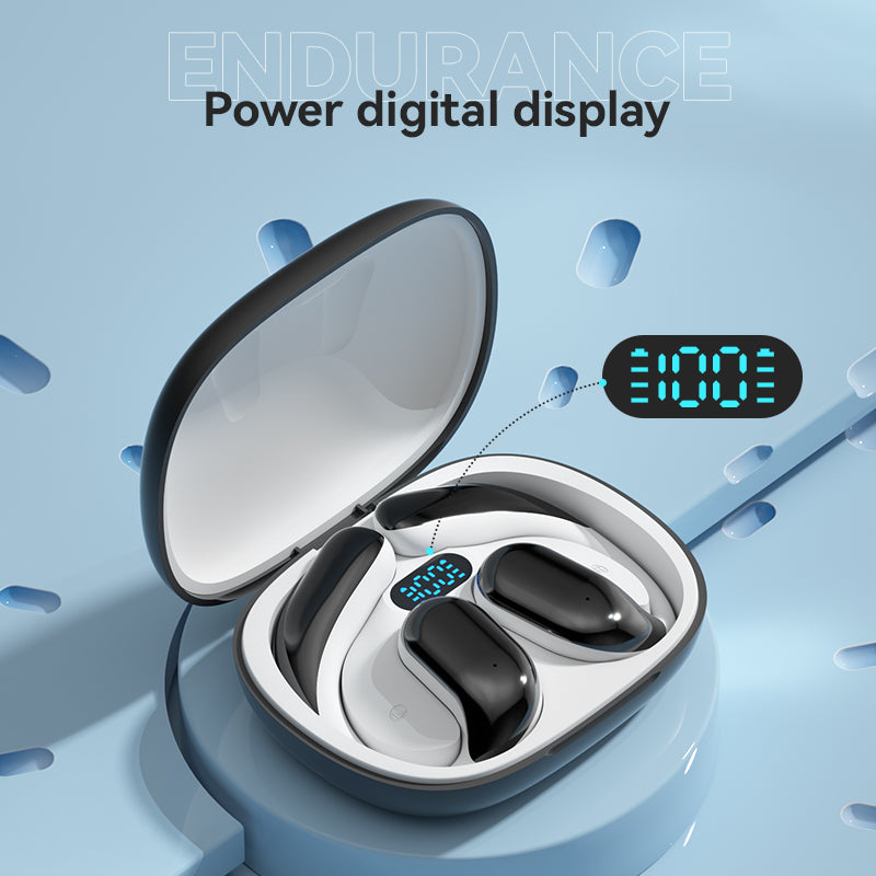 Open Ear Earhooks Headphones M65 Wireless Earbuds Air Conduction Headphones LED Power Display Earphones Sport Bluetooth 5.3 Headphones